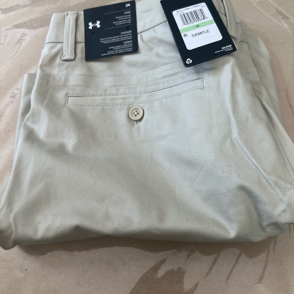 Under Armour Mens Tech Golf Shorts Size 32 Tan New With Tags - Picture 4 of 4